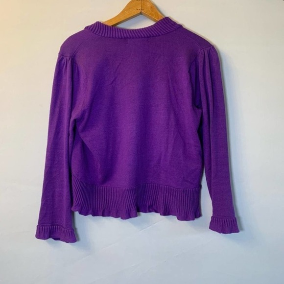 5/ $25 Isabelle Rodriguez Purple Open Front Cardigan S - Picture 10 of 11